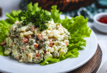 Photo of Оливье с копчёным лососем