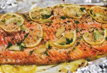 Photo of Запеченый лосось с овощами