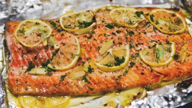 Photo of Запеченый лосось с овощами